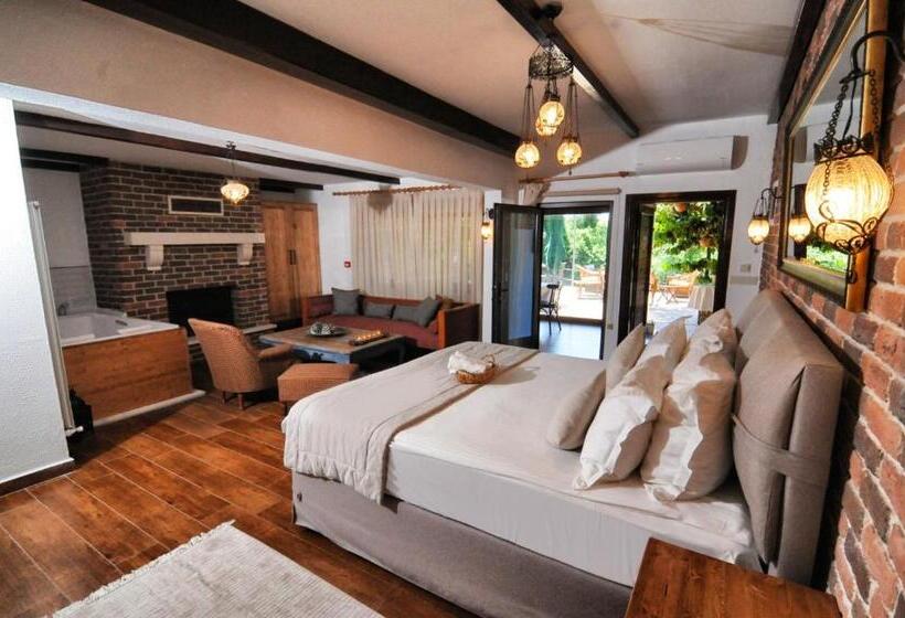 חדר דלוקס עם מיטת קינג, Beyaz Ev Agva  Adult Only +15