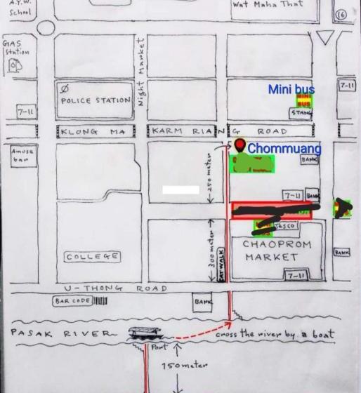 バス共有のスタンダードルーム, Chommuang Guest House