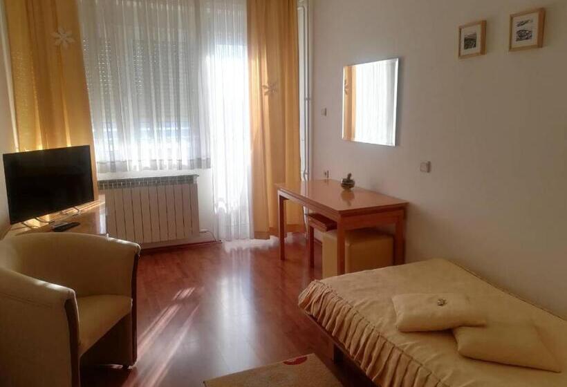 اتاق استاندارد یک تخته با بالکن, Garni Hotel Belvedere Lux