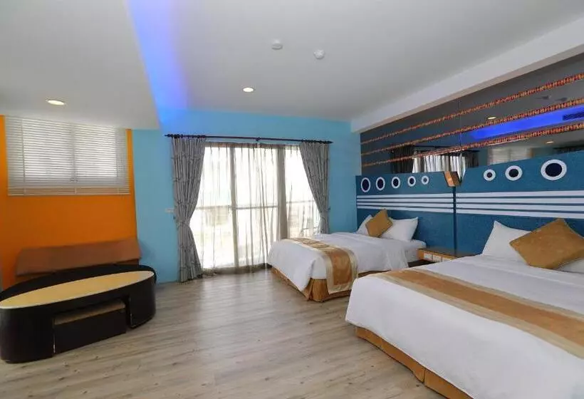 اتاق استاندارد چهار تخته با چشم‌انداز دریا, Hang Hai B & B