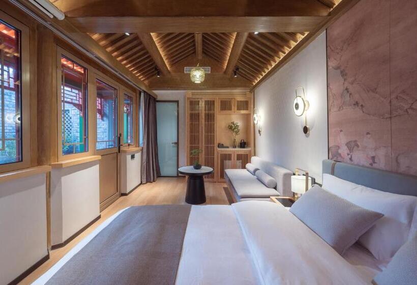 带大床的标准间, Xinxiang Yayuan Beijing Sihe Courtyard With Sky Garden Terrace Near Tiananmen Square Forbidden City