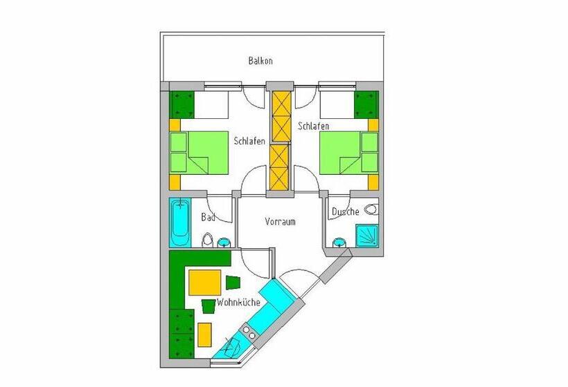 آپارتمان 2 خوابه, Montanara