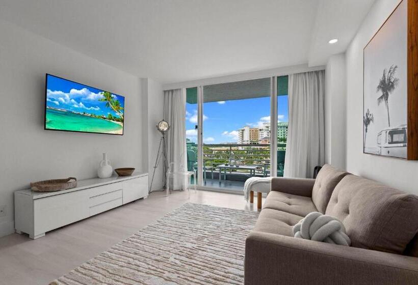 침실 1개 디럭스 아파트, Luxury Condo Hotel With Full Kitchen, Located At 5 Mints Walk To The Beach