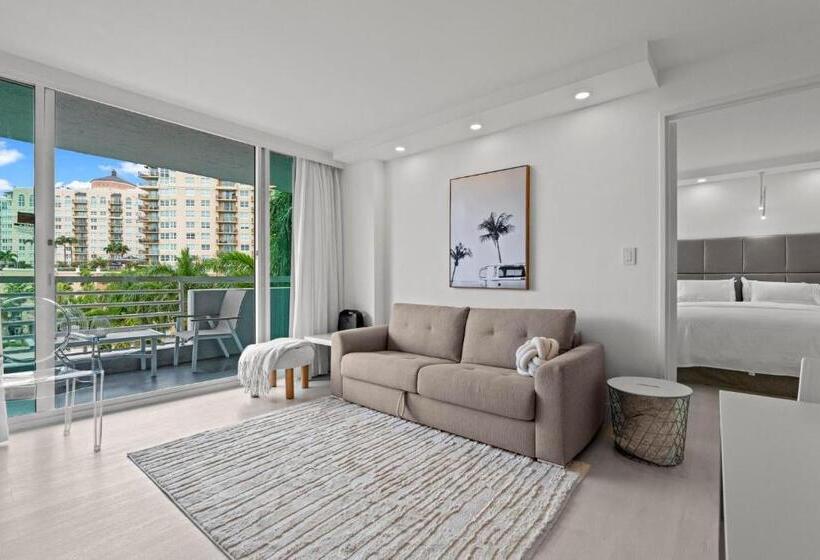 침실 1개 디럭스 아파트, Luxury Condo Hotel With Full Kitchen, Located At 5 Mints Walk To The Beach