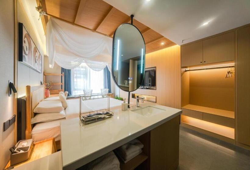 דירת חדר דלוקס, At Night Hotel Chengdu