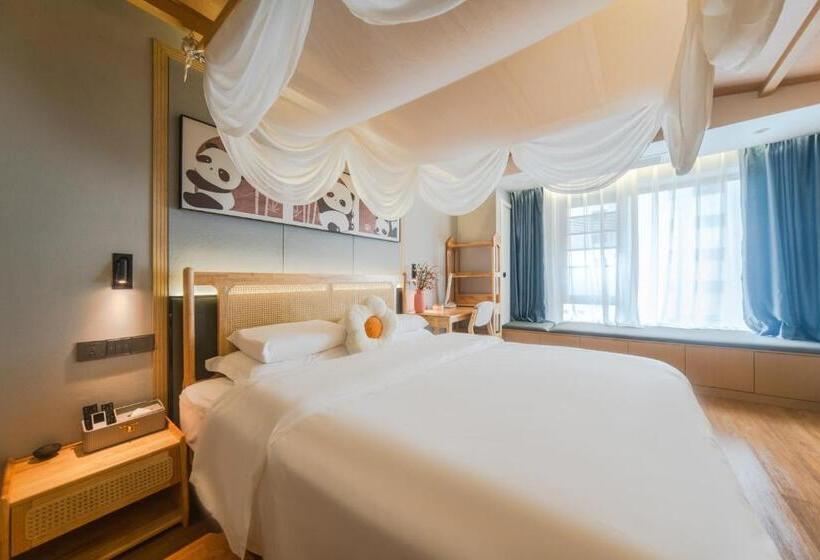 דירת חדר דלוקס, At Night Hotel Chengdu