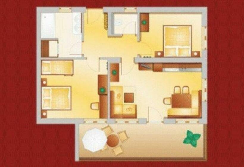 Superior 2-bedroom flat with a view, Alpenhof Apartments