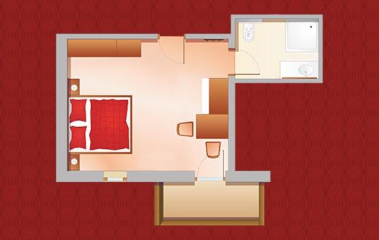 バルコニー付きスタンダードステューディオ, Alpenhof Apartments