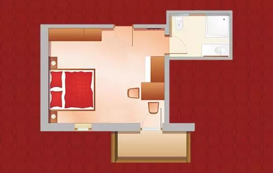 バルコニー付きスタンダードステューディオ, Alpenhof Apartments