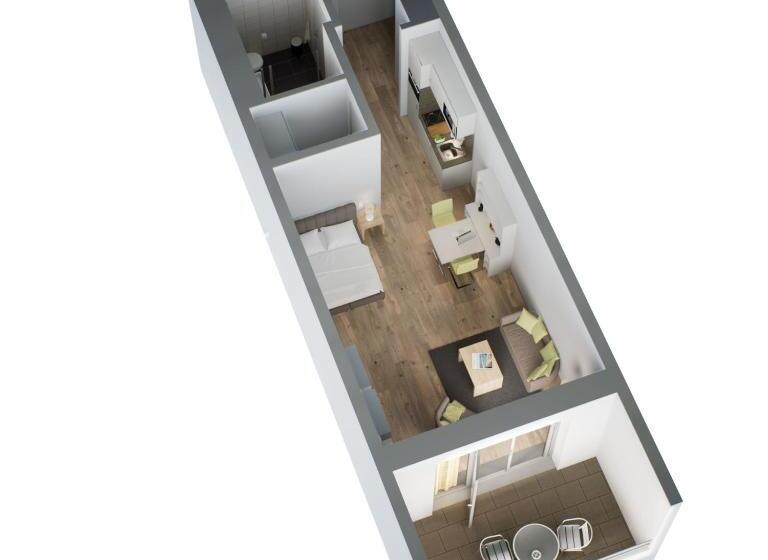 استودیو استاندارد با بالکن, Adapt Apartments Wetzlar