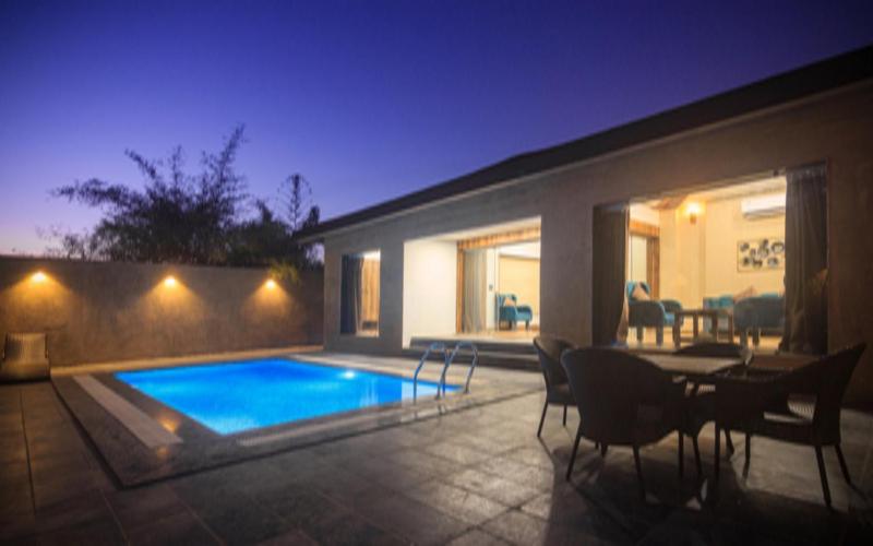 וילה עם חדר שינה אחד ובריכת שחיה, The Gajraj Resort Pench