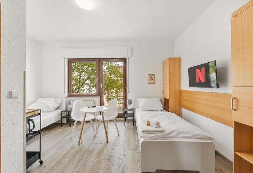 バルコニー付きスタンダードルーム, Home2stay Apartmenthaus Heilbronn City Kitchen Parking Highspeed Wifi Washroom