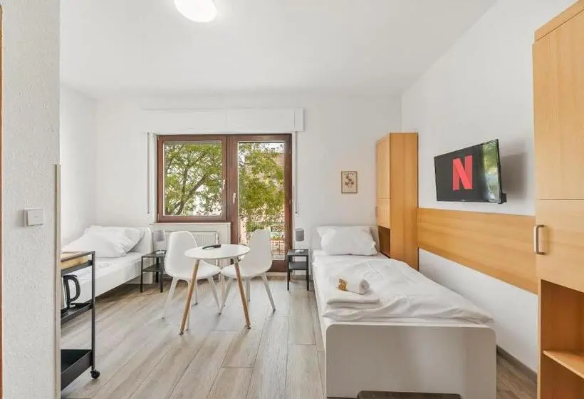 バルコニー付きスタンダードルーム, Home2stay Apartmenthaus Heilbronn City Kitchen Parking Highspeed Wifi Washroom