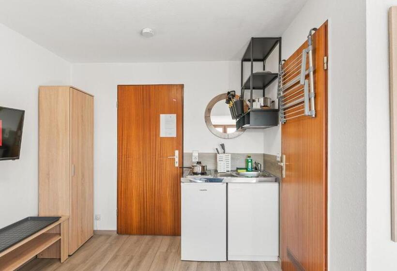 デラックスルーム, Home2stay Apartmenthaus Heilbronn City Kitchen Parking Highspeed Wifi Washroom