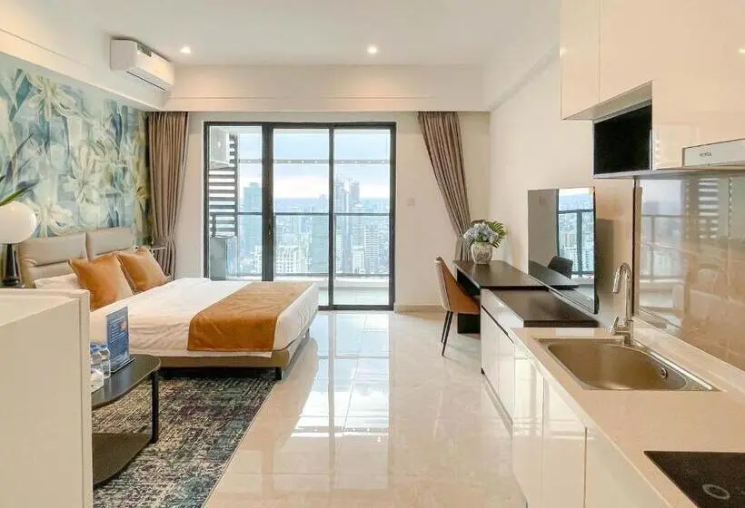 Deluxe-huoneisto 1 Makuuhuone, Phnom Penh Huan Yu Center Hotel & Residence 金边寰宇中心酒店公寓