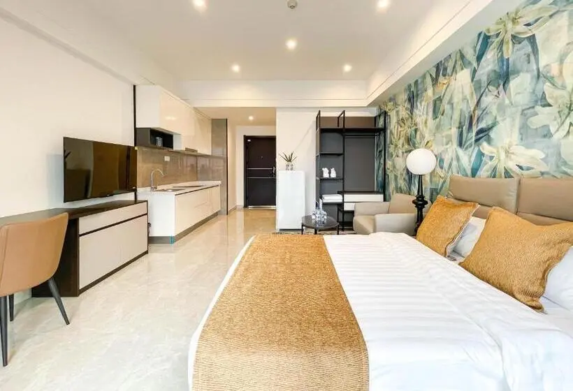 Deluxe-huoneisto 1 Makuuhuone, Phnom Penh Huan Yu Center Hotel & Residence 金边寰宇中心酒店公寓