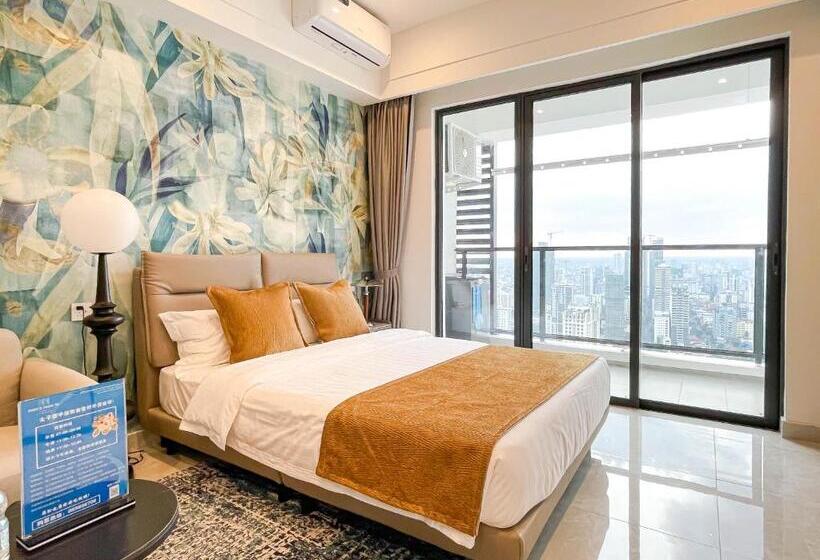 带1个卧室的豪华公寓, Phnom Penh Huan Yu Center Hotel & Residence 金边寰宇中心酒店公寓