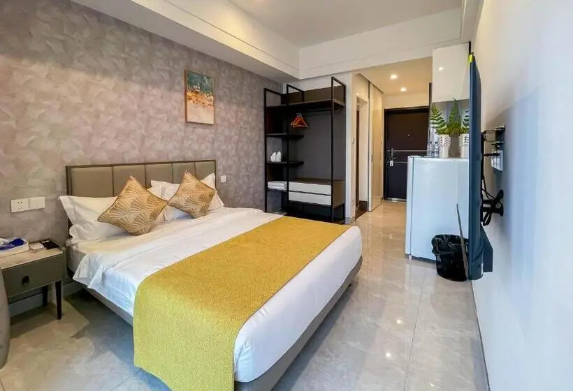 Huoneisto 1 Makuuhuone, Phnom Penh Huan Yu Center Hotel & Residence 金边寰宇中心酒店公寓