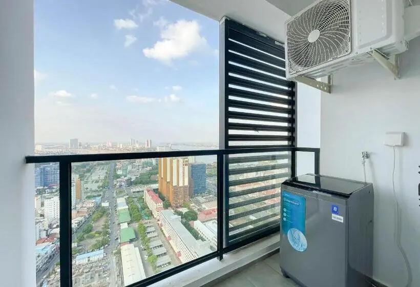 Huoneisto 1 Makuuhuone, Phnom Penh Huan Yu Center Hotel & Residence 金边寰宇中心酒店公寓