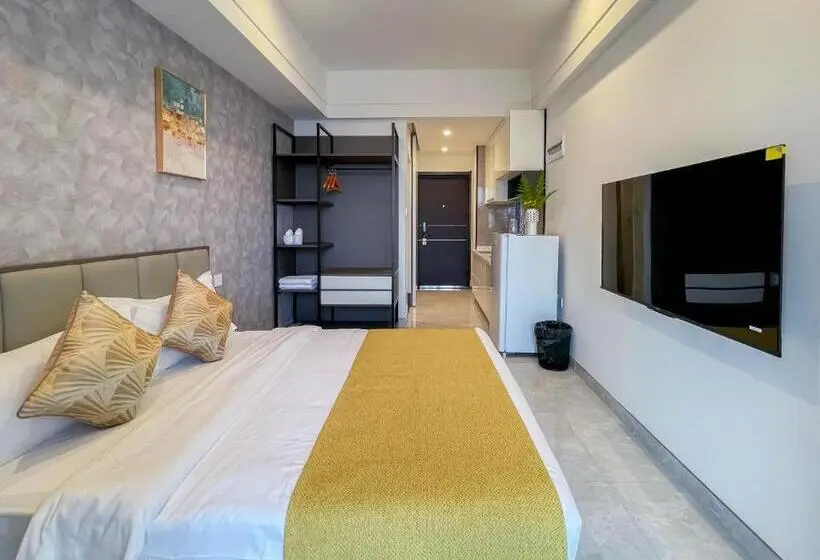 Huoneisto 1 Makuuhuone, Phnom Penh Huan Yu Center Hotel & Residence 金边寰宇中心酒店公寓