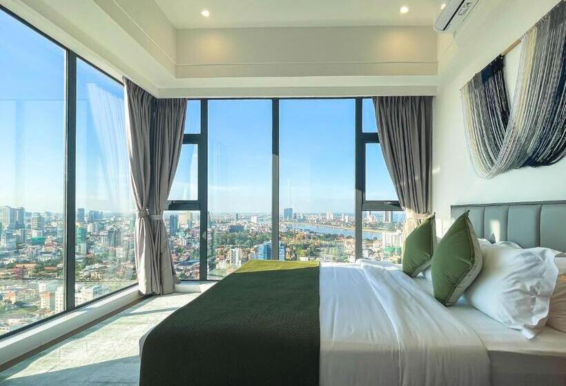 Apartament 2 Sypialnie, Phnom Penh Huan Yu Center Hotel & Residence 金边寰宇中心酒店公寓