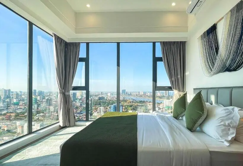 Huoneisto 2 Makuuhuonetta, Phnom Penh Huan Yu Center Hotel & Residence 金边寰宇中心酒店公寓