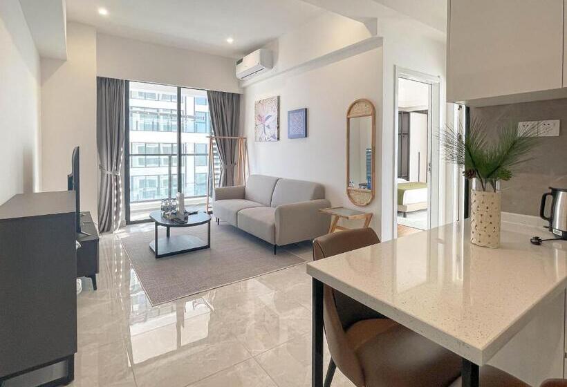 Apartament 2 Sypialnie, Phnom Penh Huan Yu Center Hotel & Residence 金边寰宇中心酒店公寓