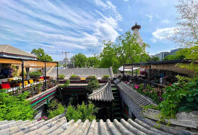 Quarto clássico, 北京悦明元星空白塔景观四合院民宿