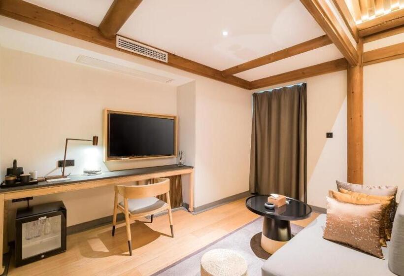 Quarto clássico, 北京悦明元星空白塔景观四合院民宿