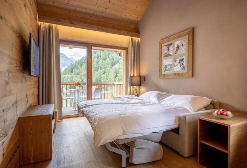 דירה בת חדר שינה 1 עם מרפסת, Swisspeak Resorts Zinal