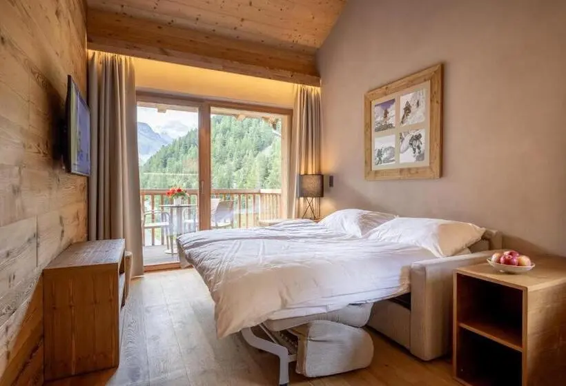 バルコニー付き1ベッドルームアパートメント, Swisspeak Resorts Zinal