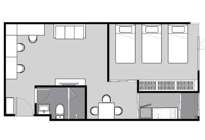 デラックストリプルルーム, Salaya One Hotel & Service Apartment