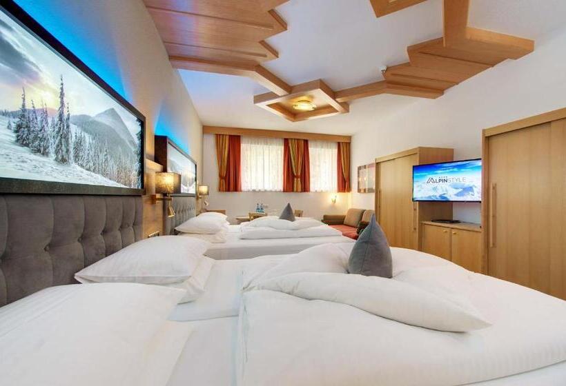 غرفة ديلوكس رباعية, Alpinstyle Hotel Ischgl