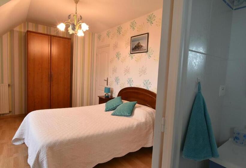 חדר יחיד נוף לגינה, B&b La Rive   Le Mont Saint Michel