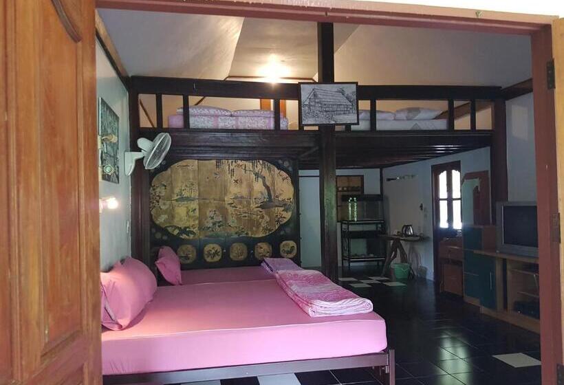 חדר משפחתי נוף לגינה, Ban Sabai Sabai Guest House