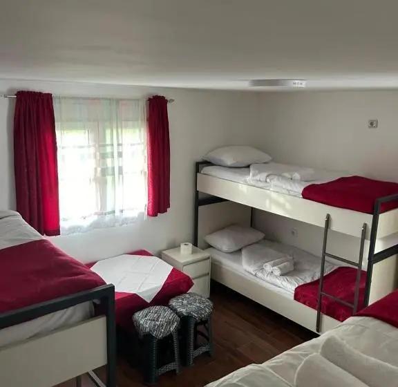 Bed in Shared Room with Shared Bathroom, Sneza