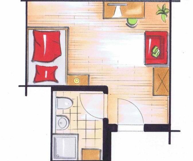 Standard Yhden Hengen Huone, Waldbothgut