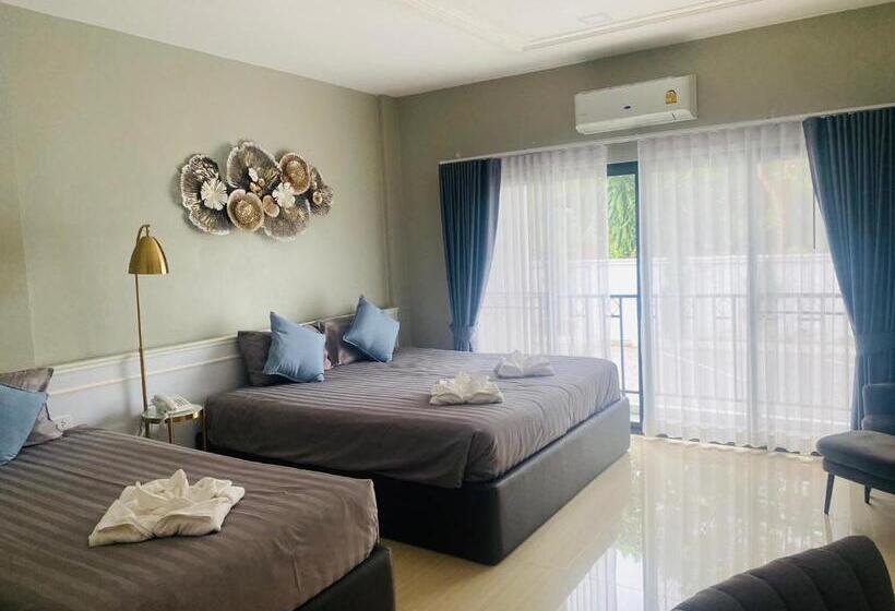 غرفة قياسية ثلاثية, พาราไดซ์รีสอร์ต สังขละบุรี Paradise Resort At Sangkhlaburi