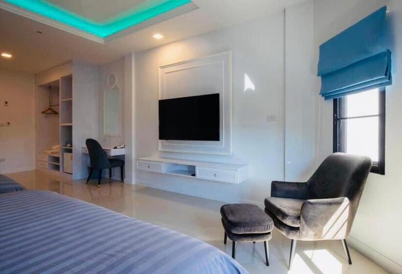 غرفة ديلوكس رباعية, พาราไดซ์รีสอร์ต สังขละบุรี Paradise Resort At Sangkhlaburi