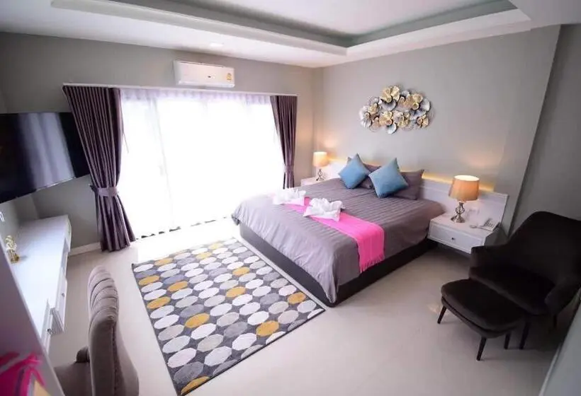 اتاق استاندارد با تخت بزرگ, พาราไดซ์รีสอร์ต สังขละบุรี Paradise Resort At Sangkhlaburi