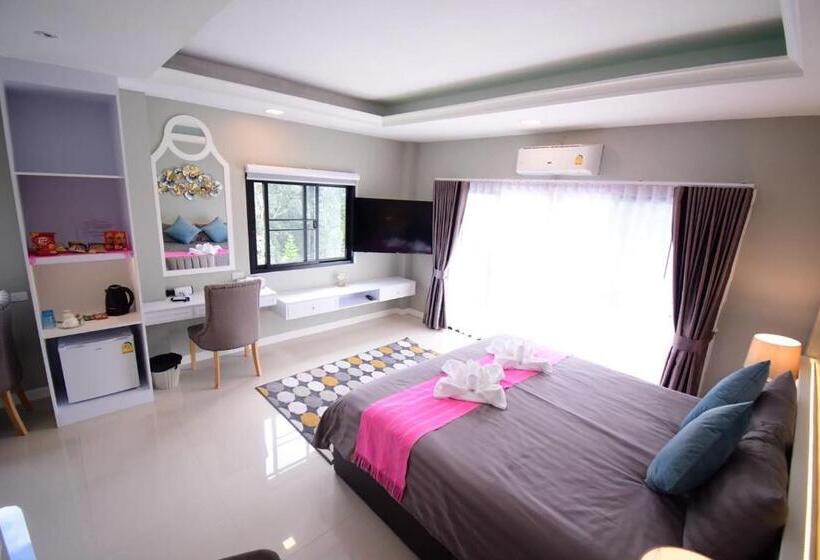 Стандартный Номер Кровать Кинг, พาราไดซ์รีสอร์ต สังขละบุรี Paradise Resort At Sangkhlaburi