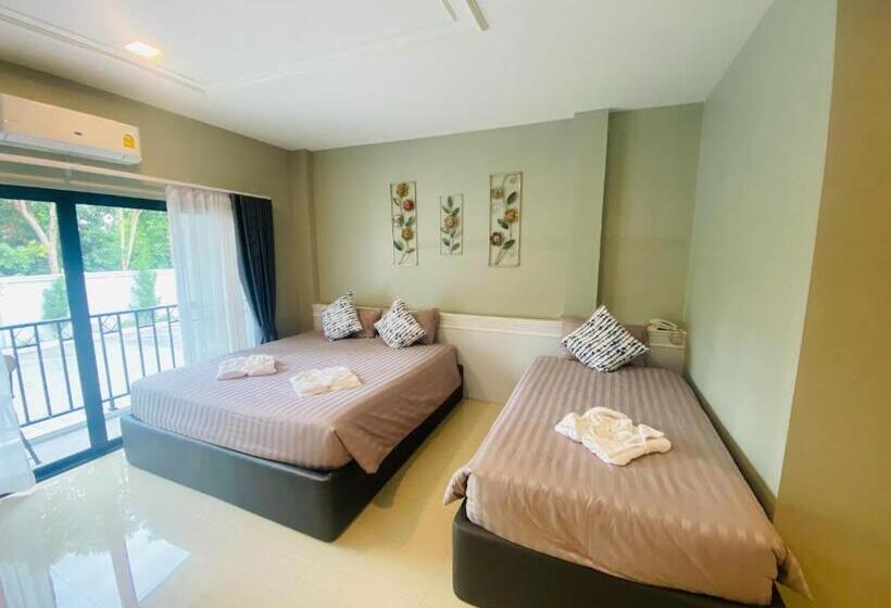 غرفة قياسية ثلاثية, พาราไดซ์รีสอร์ต สังขละบุรี Paradise Resort At Sangkhlaburi