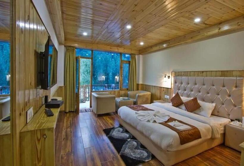 اتاق استاندارد با تخت بزرگ, The Winterfield Riverside Resort Manali
