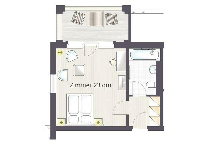 חדר סטנדרט נוף לים עם מרפסת, Villa Halliger