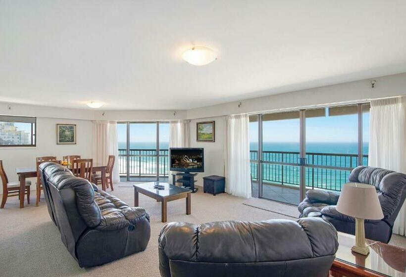 شقة غرفتين مطلة على البحر, Burleigh Esplanade Apartments