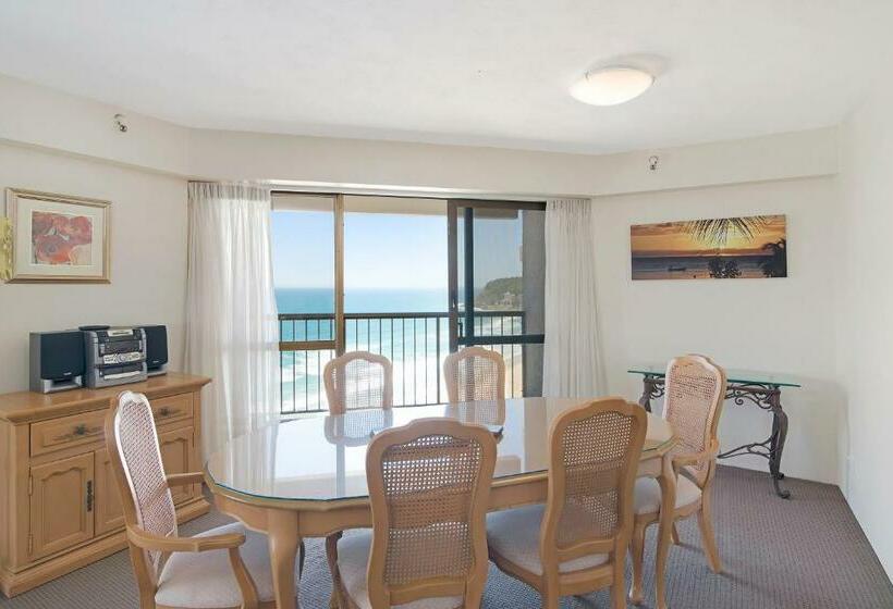 شقة غرفتين مطلة على البحر, Burleigh Esplanade Apartments