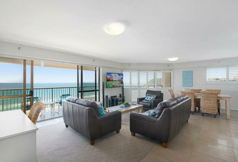 شقة غرفتين مطلة على البحر, Burleigh Esplanade Apartments