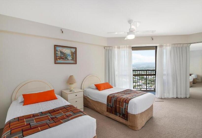 آپارتمان 3 خوابه با چشم‌انداز دریا, Burleigh Esplanade Apartments