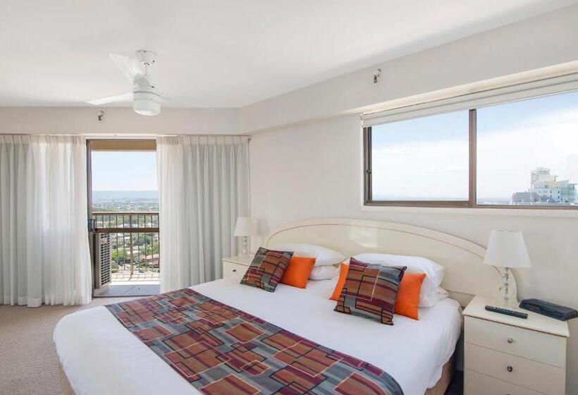 شقة 3 غرف مطلة على البحر, Burleigh Esplanade Apartments