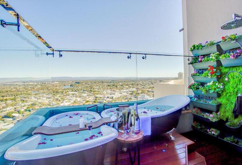 غرفة دور أخير, Burleigh Esplanade Apartments